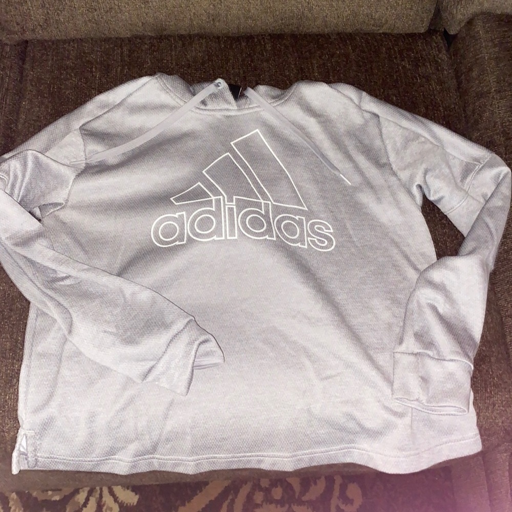 adidas crop hoodie size large
